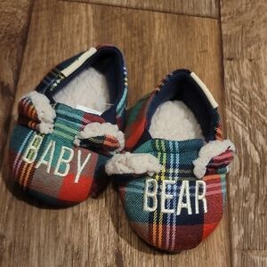 Dearfoams Cozy Comfort Baby Bear Christmas Slip On Shoe Baby Size
